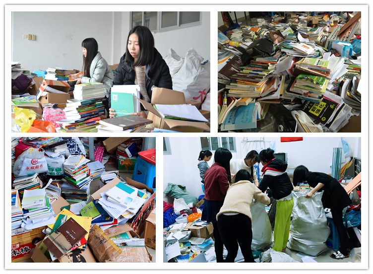 外语系毕业生义卖3000余斤旧书 支援山区贫困学生.jpg