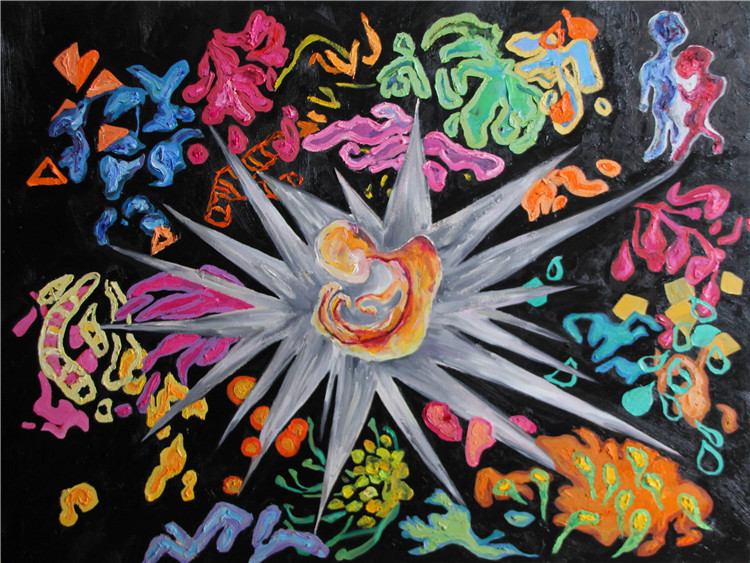 叶坤元《内在小孩》布面油画 60x100cm - 副本.jpg