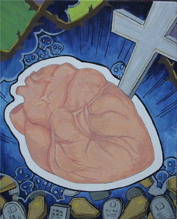 洪思闽《一颗心脏3》综合材料 40x50cm - 副本.JPG