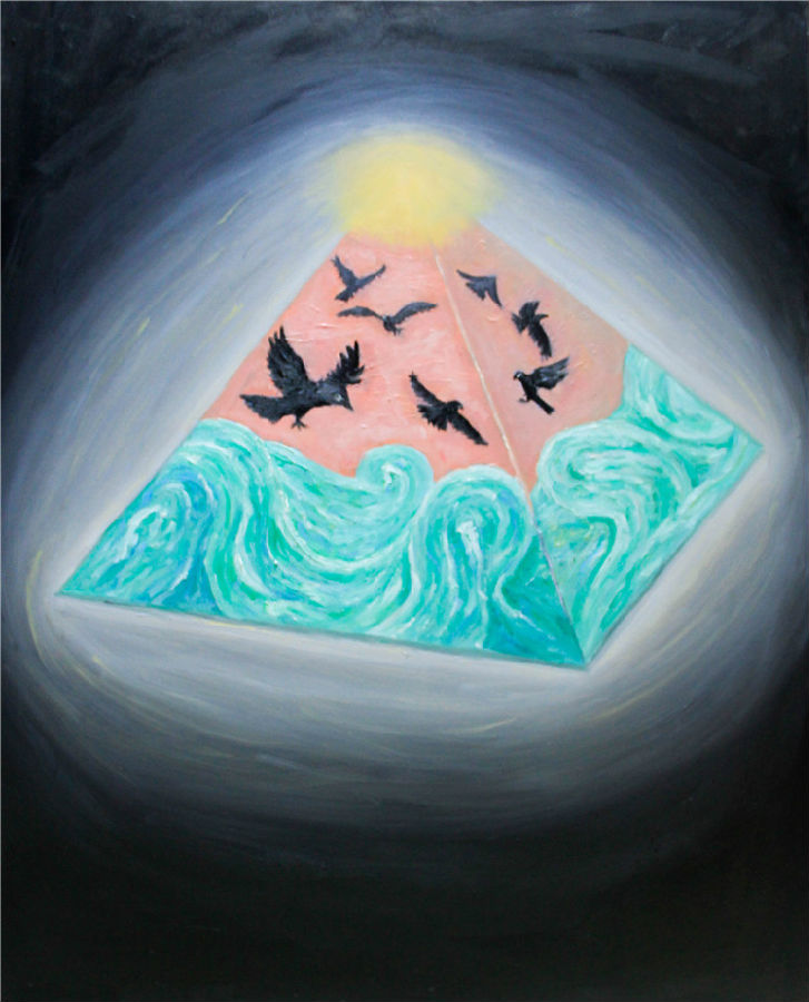 杜芷萱《鸦雀》布面油画 80x100cm - 副本.jpg