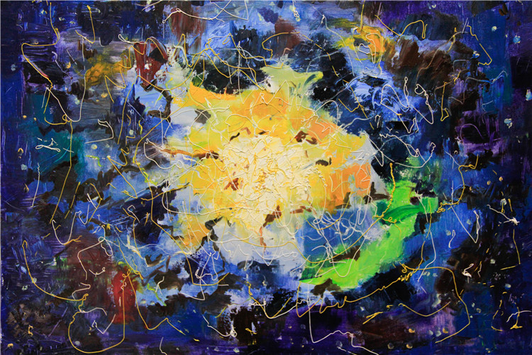 郑雄《宇宙》1布面油画 60x100cm - 副本.JPG