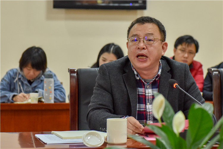 20181212校党委巡察二组在协和学院召开巡察工作动员会 院党委常务副书记黄俊兴做表态发言并汇报近年学院工作情况 林响摄 (5).jpg