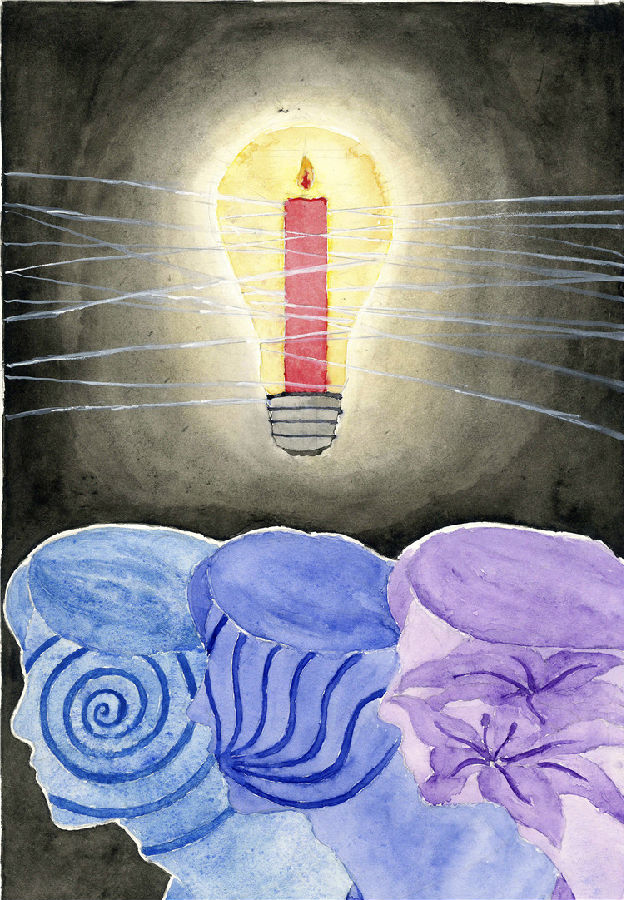 【优秀作品】 杜芷萱 13级美术专业 人生应该如蜡烛一样,从顶燃到底,一直都是光明的。——萧楚女.jpg